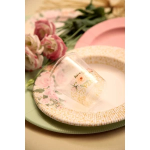 Bicchieri di Plastica Rose Flower 300 cc 8 Pezzi Ex.Tra.
