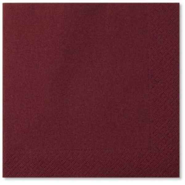 Tovaglioli Bordeaux 33 x 33 cm