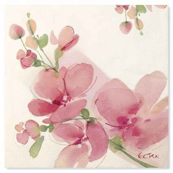 Tovaglioli Fiore Rosa 33 x 33 cm