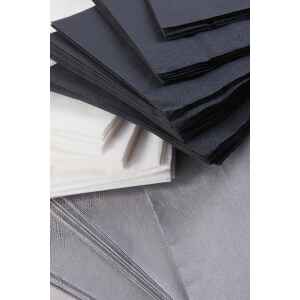 Tovaglioli Nero 33 x 33 cm 20 Pezzi