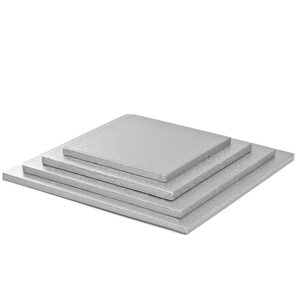 Sottotorta - Vassoio Rigido Quadrato Argento H 1,2 cm 30 x 30 cm