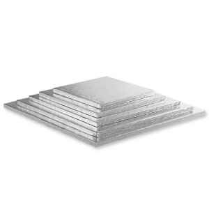 Sottotorta - Vassoio Rigido Quadrato Argento H 1,2 cm 45 x 45 cm