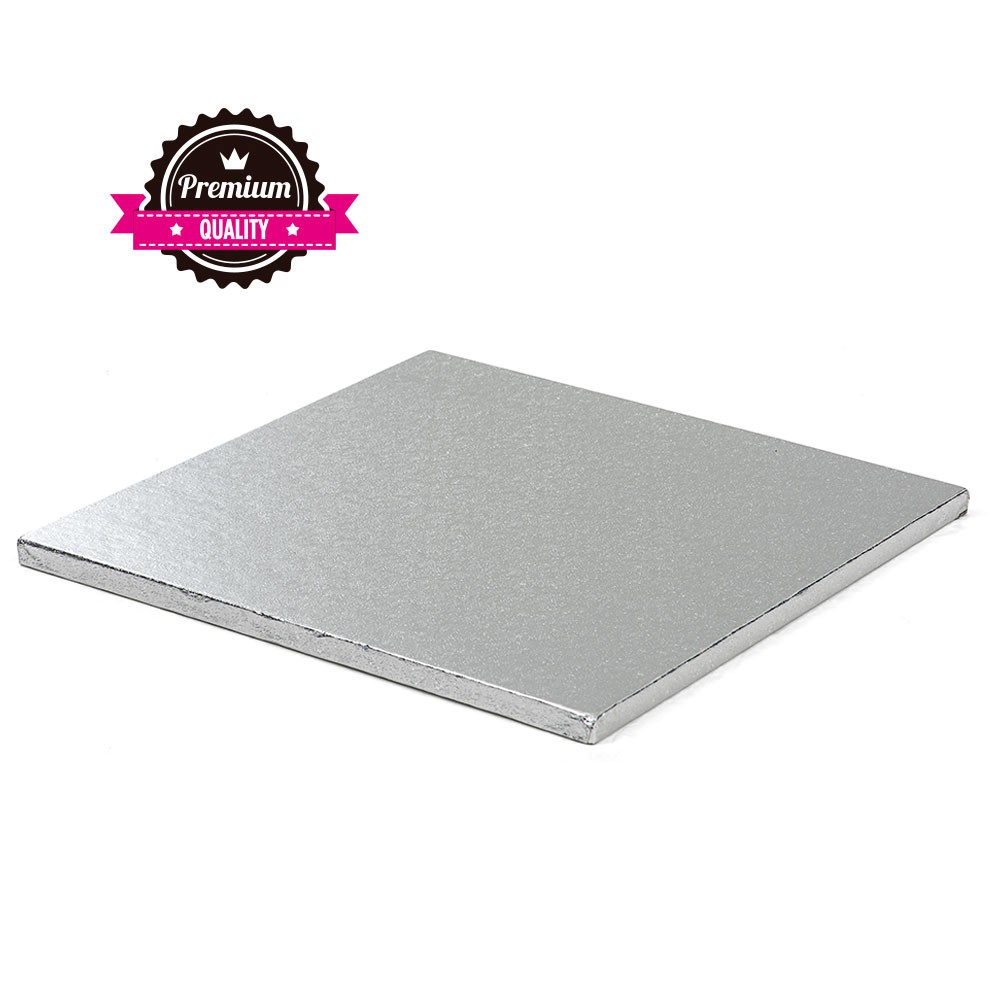 4-inch PME CCS826 Vassoio Sottotorta Quadrato Sottile Argento 
