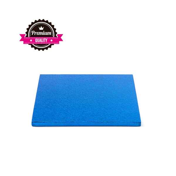 Sottotorta - Vassoio Rigido Quadrato Blu H 1,2 cm 15 x 15 cm