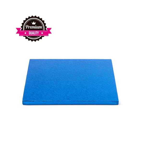 Sottotorta - Vassoio Rigido Quadrato Blu H 1,2 cm 20 x 20 cm