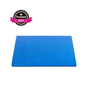 Sottotorta - Vassoio Rigido Quadrato Blu H 1,2 cm 25 x 25 cm