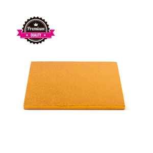 Sottotorta - Vassoio Rigido Quadrato Arancione H 1,2 cm 20 x 20 cm