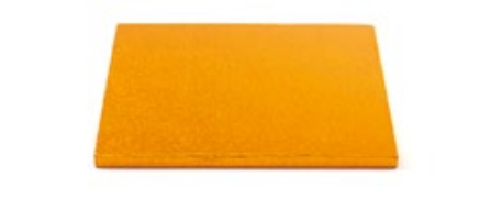 Sottotorta - Vassoio Rigido Quadrato Arancione H 1,2 cm 25 x 25 cm