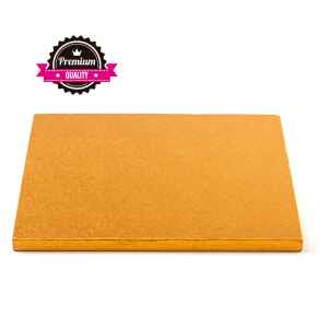 Sottotorta - Vassoio Rigido Quadrato Arancione H 1,2 cm 40 x 40 cm