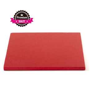 Sottotorta - Vassoio Rigido Quadrato Rosso H 1,2 cm 40 x 40 cm