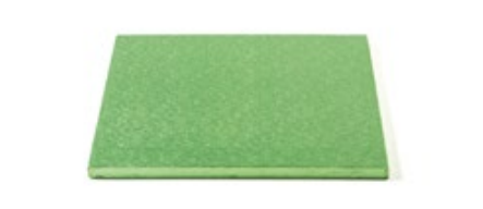 Sottotorta - Vassoio Rigido Quadrato Verde Chiaro H 1,2 cm 25 x 25 cm