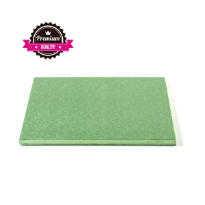 Sottotorta - Vassoio Rigido Quadrato Verde Chiaro H 1,2 cm 30 x 30 cm