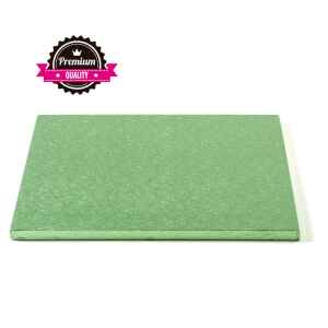 Sottotorta - Vassoio Rigido Quadrato Verde Chiaro H 1,2 cm 40 x 40 cm