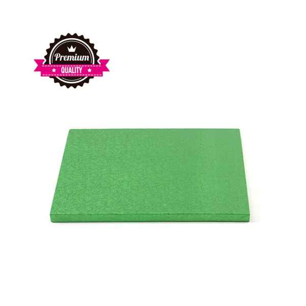 Sottotorta - Vassoio Rigido Quadrato Verde H 1,2 cm 20 x 20 cm