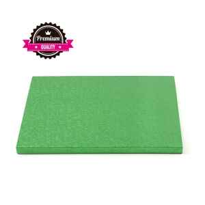 Sottotorta - Vassoio Rigido Quadrato Verde H 1,2 cm 35 x 35 cm