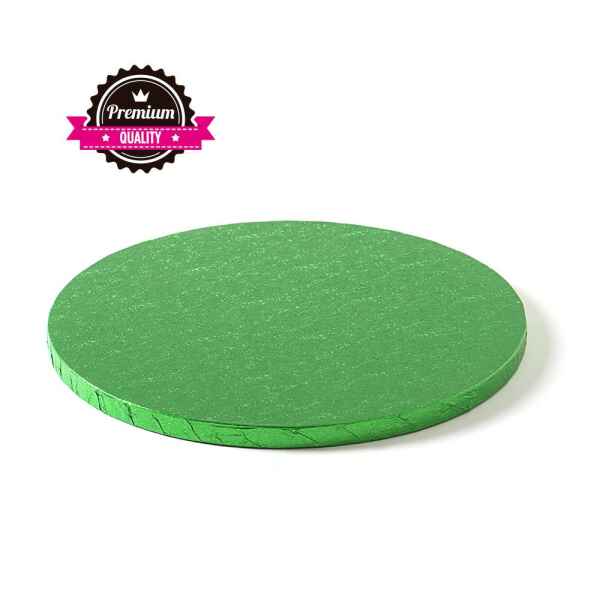 Sottotorta - Vassoio Rigido Tondo Verde H 1,2 cm Diametro 35 cm