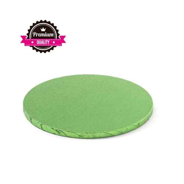 Sottotorta - Vassoio Rigido Tondo Verde Chiaro H 1,2 cm Diametro 25 cm