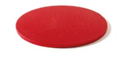 Sottotorta - Vassoio Rigido Tondo Rosso H 1,2 cm Diametro 30 cm