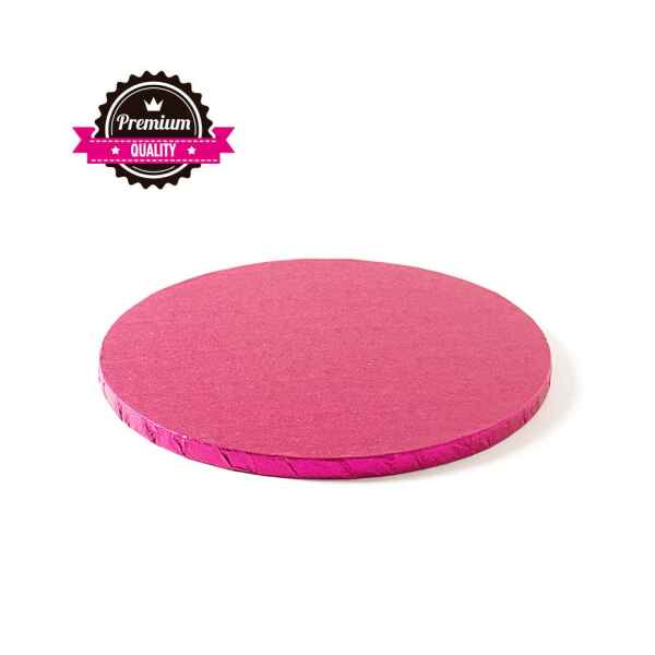 Sottotorta - Vassoio Rigido Tondo Fucsia H 1,2 cm Diametro 25 cm