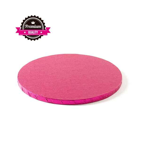 Sottotorta - Vassoio Rigido Tondo Fucsia H 1,2 cm Diametro 30 cm