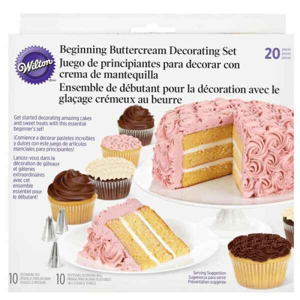 Set Decorativo di Base per Crema al Burro 20 Pezzi Wilton