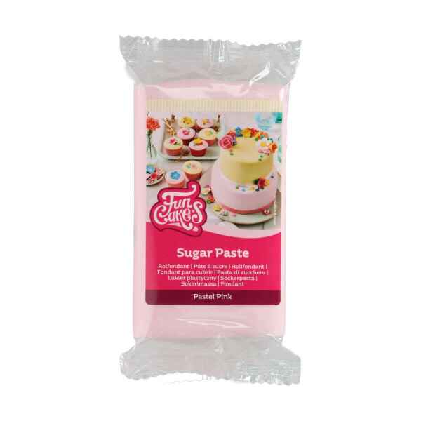 Pasta di Zucchero Fondant Rosa Pastello 250 g Senza Glutine FunCakes