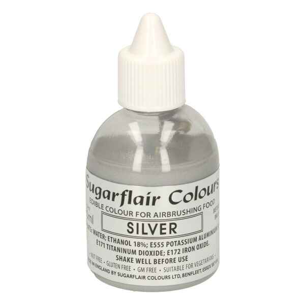 Colorante per Aerografo ARGENTO 60 ml Sugarflair