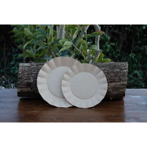 Piatti Piani di Carta Compostabile Opaco Bruno Kraft 24,5 cm 8 Pz