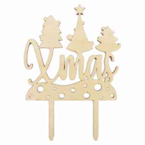 Cake Topper in legno Wood Xmas Scrapcooking