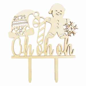 Cake Topper in legno Wood Oh Oh Oh Scrapcooking