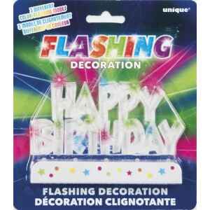 Scritta Happy Birthday luminosa 12 x 8 cm Multicolor 1 pz