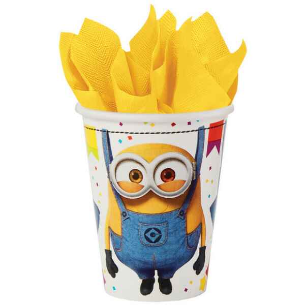 Bicchiere carta 250 ml Minions 8 Pz