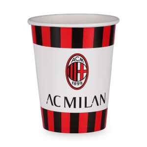 Bicchiere carta 266 ml Milan AC 8 Pz-2