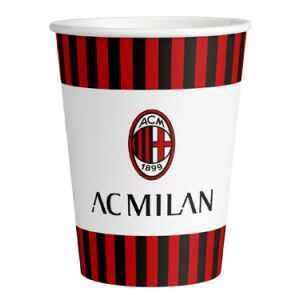 Bicchiere carta 266 ml Milan AC 8 Pz