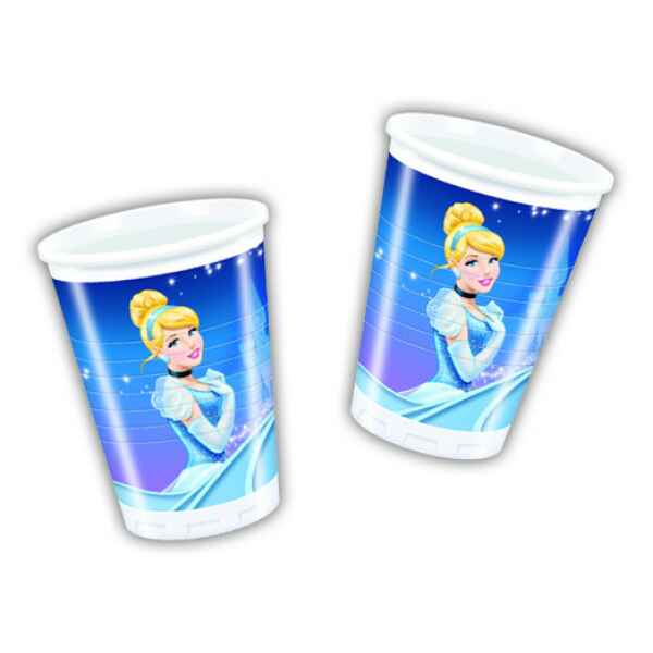 Bicchieri di Plastica 180 - 200 cc Cenerentola 8 Pz Disney