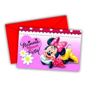 Biglietti Inviti Compleanno Minnie e Daisies 6 Pz Disney