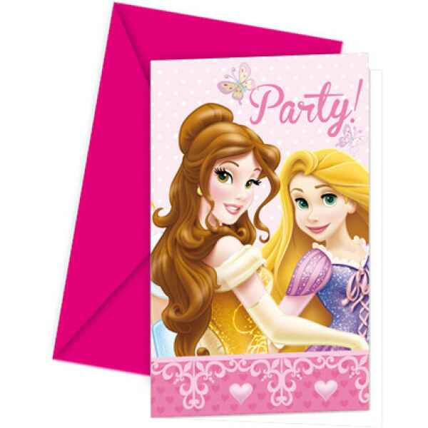 Biglietti Inviti Compleanno Princess Glamour 6 Pz Disney