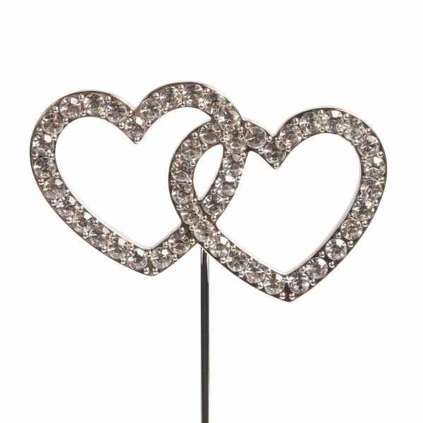 Cake Topper Diamante Doppio Cuore Cake Star