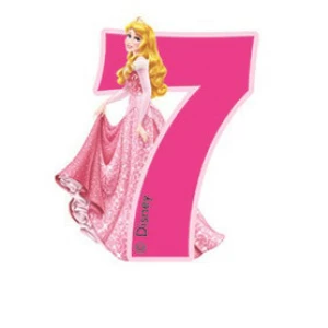 Candelina Principessa Aurora Numero 7 Disney