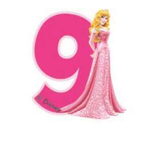 Candelina Principessa Aurora Numero 9 Disney