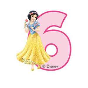 Candelina Principessa Biancaneve Numero 6 Disney