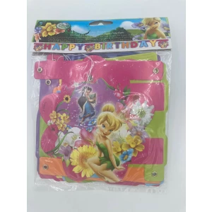 Festone lettere Buon compleanno Fairies Springtime 225 cm 1 Pz Disney