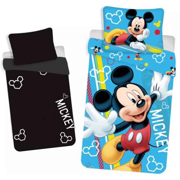 Lenzuola Copripiumino e Federa Mickey Lightning in the dark letto singolo 2 Pz Disney