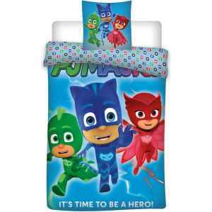 Lenzuola Copripiumino e Federa PJ Masks letto singolo 2 Pz