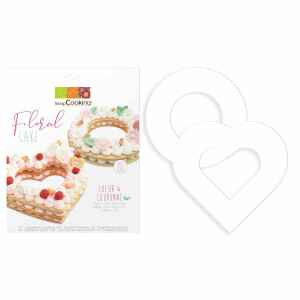 Modello per torta Floreal Cuore e Ghirlanda Scrapcooking-1