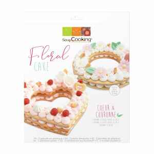 Modello per torta Floreal Cuore e Ghirlanda Scrapcooking