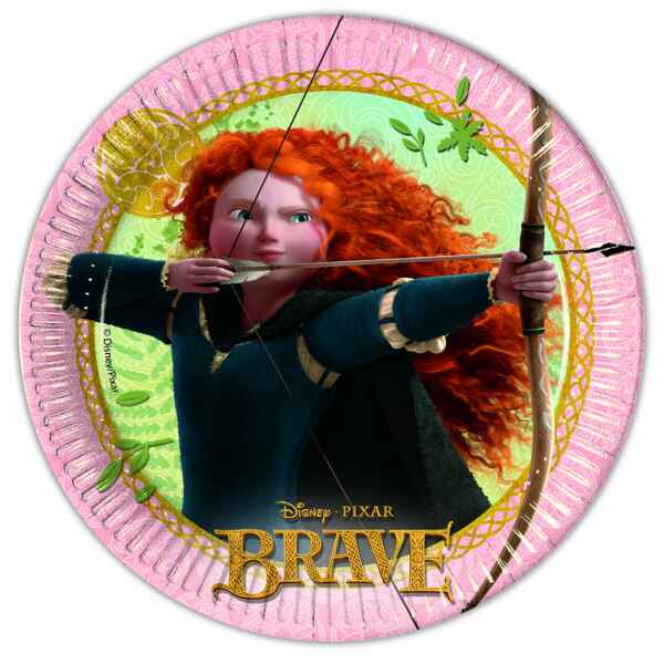 Piatto Piano di Carta 20 cm Brave 8 Pz Disney