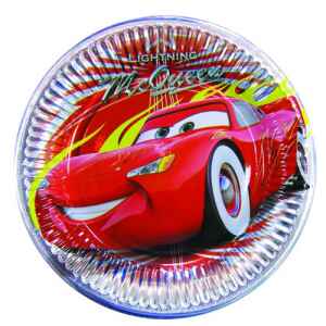 Piatto Piano di Carta 20 cm Cars Lightning 8 Pz Disney