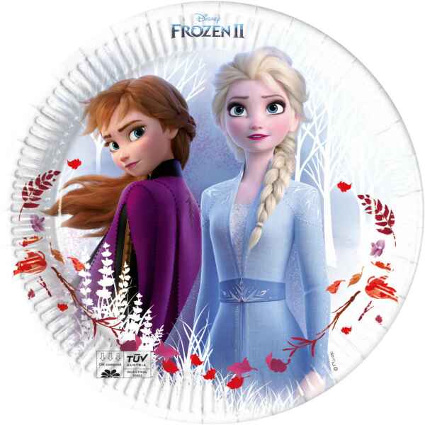 Piatto Piano di carta 20 cm Frozen 8 Pz Disney - CakeCaramella