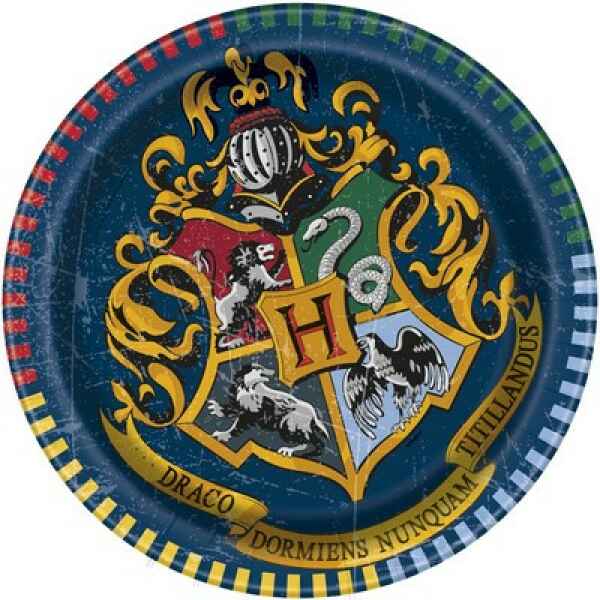 Piatto di Carta 17 cm Harry Potter Warner Bros 8 Pz
